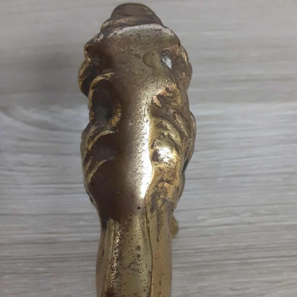 vintage brass lion figurine statue paperweight Decor - Picture 5 of 11